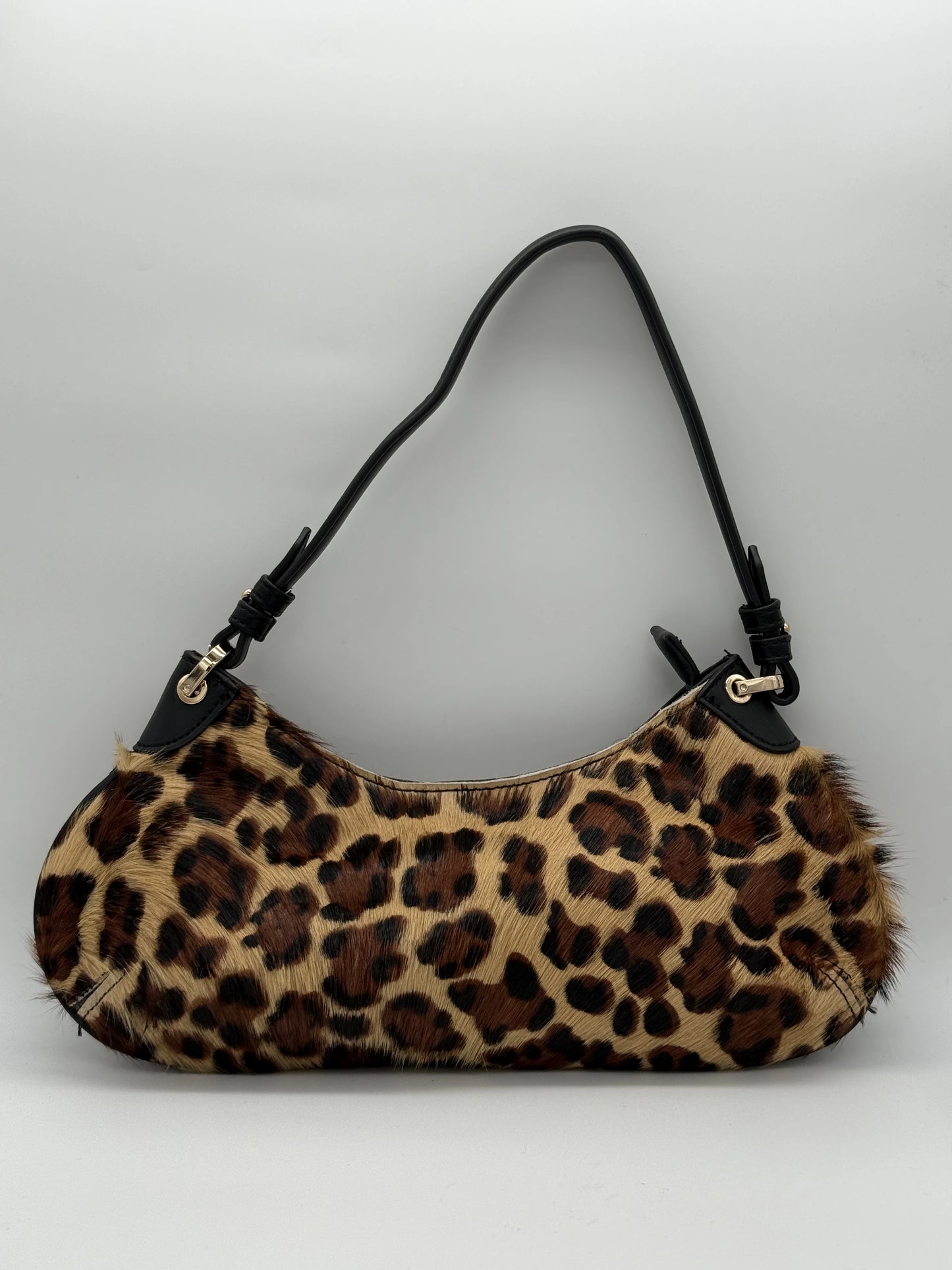 Mini Mala de Ombro com Asa Curta – Leopardo