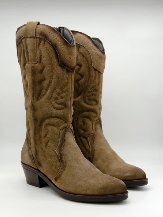 Texanas Taupe Cano Médio – Estilo Western Moderno