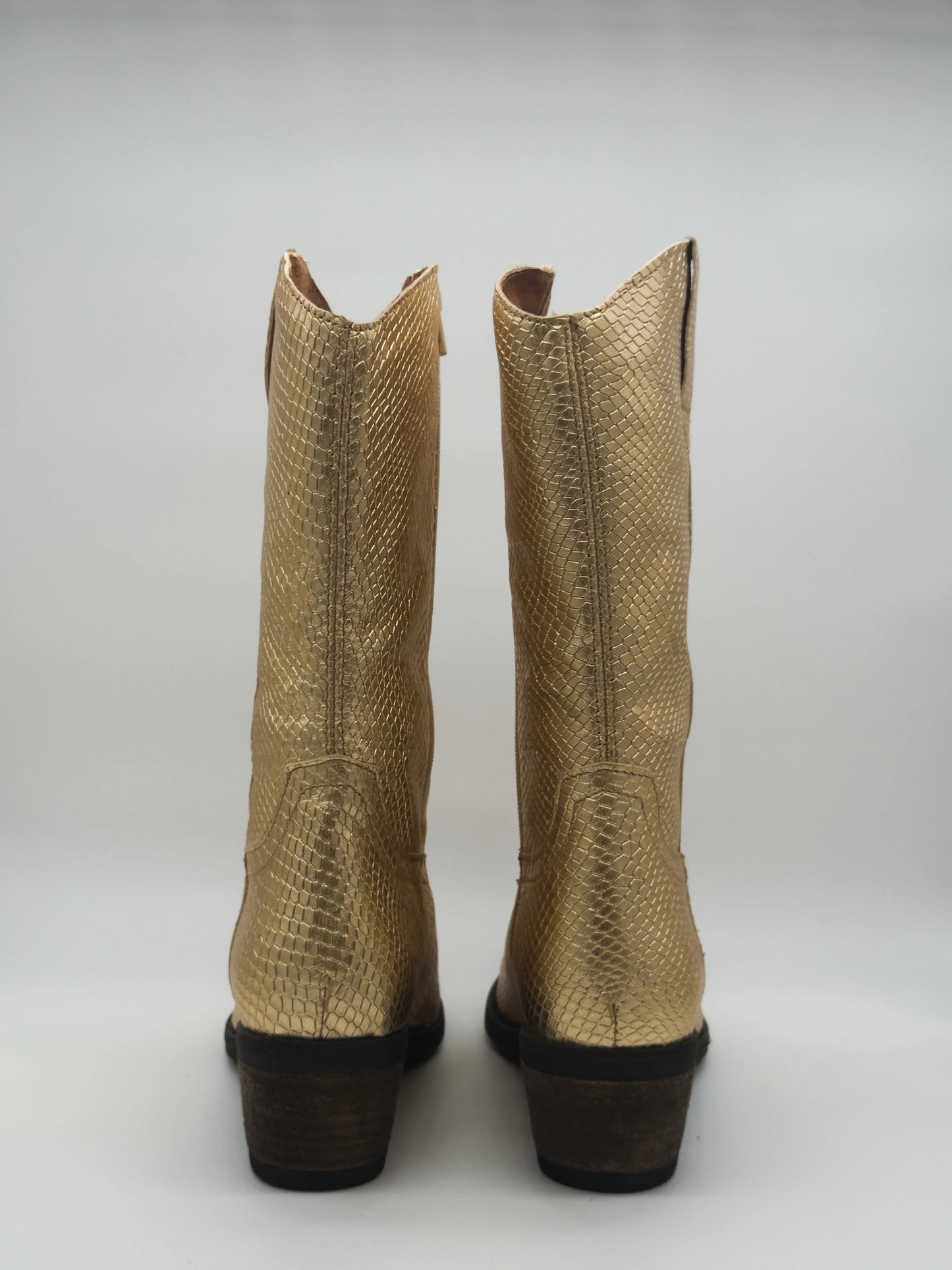 Botas Texanas Douradas Femininas