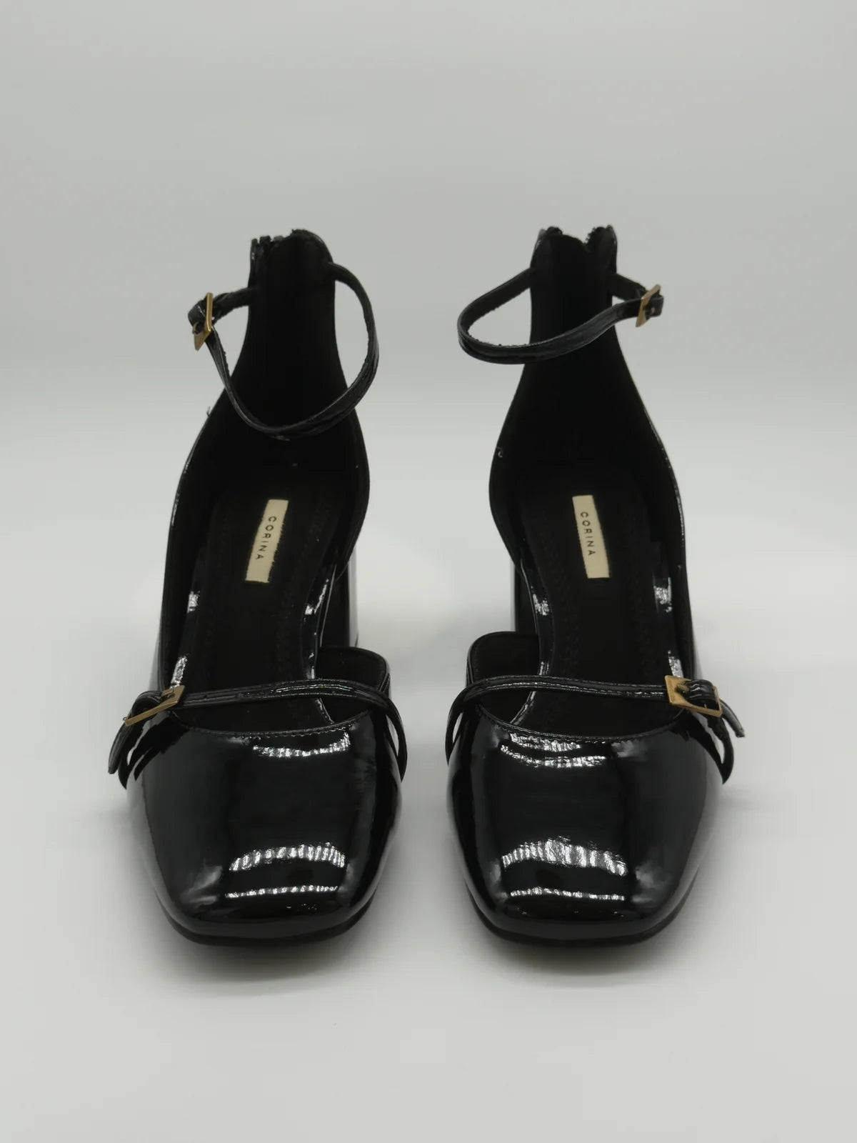 Sapatos de Salto Femininos com Tira e Tacão Médio