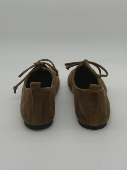 Sapatos Femininos com Atacadores Camel | Estilo Oxford