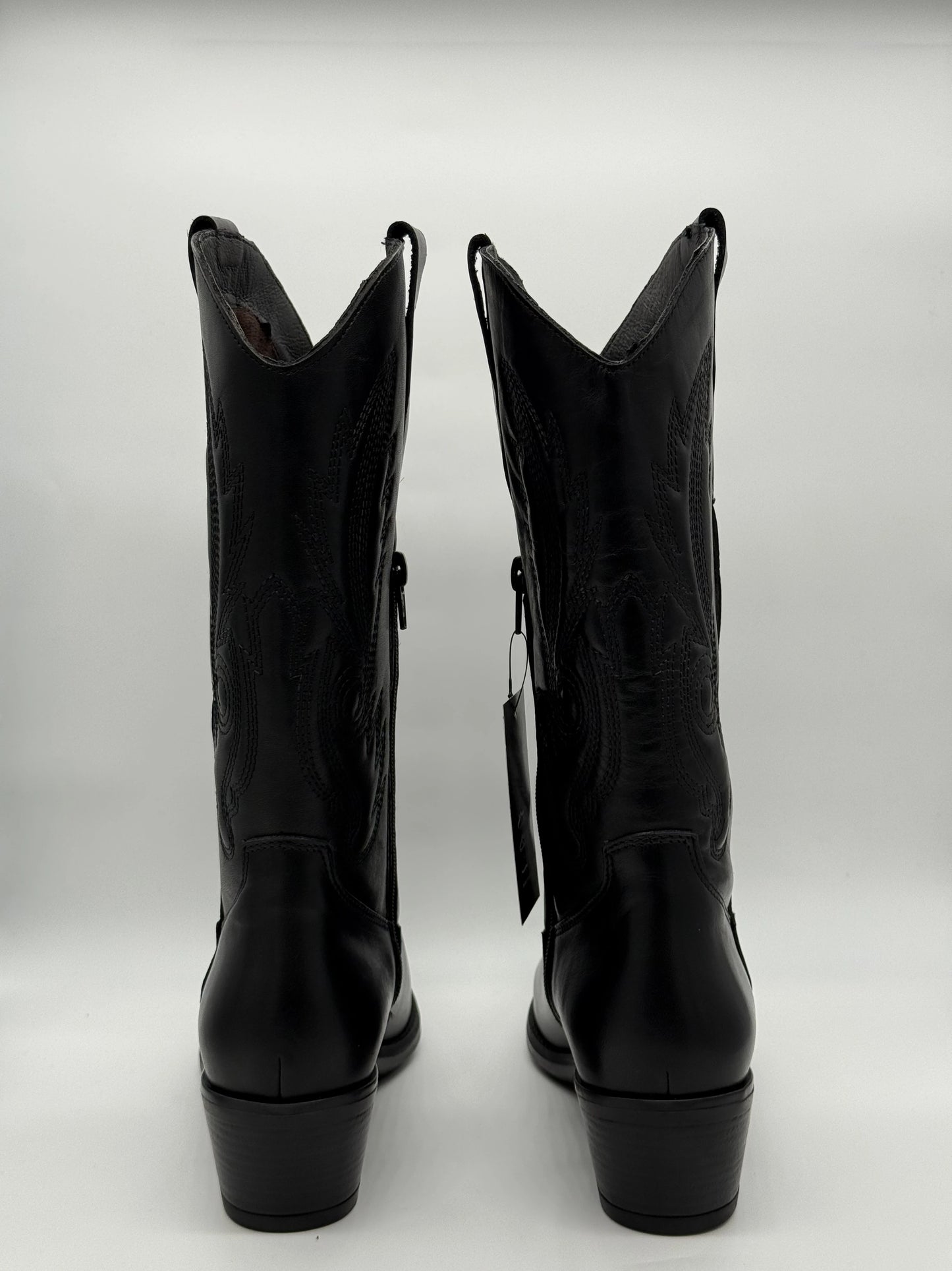 Texanas Femininas Clássicas de Cano Médio – Castanho e Preto