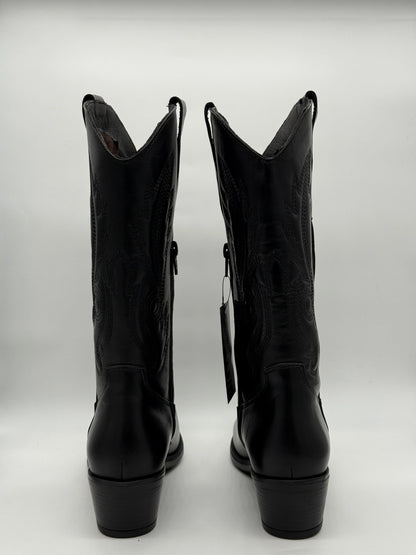 Texanas Femininas Clássicas de Cano Médio – Castanho e Preto