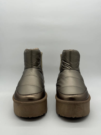 Botas Acolchoadas de Mulher com Plataforma | Castanho, Branco, Preto e Cinzento