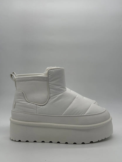 Botas Acolchoadas de Mulher com Plataforma | Castanho, Branco, Preto e Cinzento