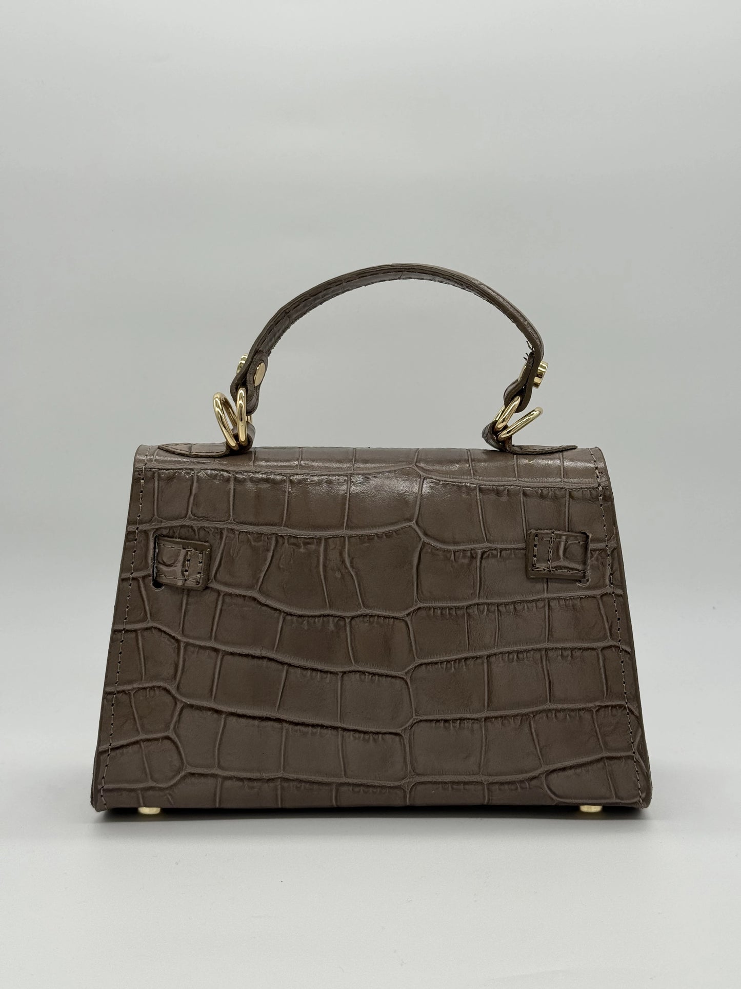 Mala de Mão com Padrão Texturizado e Fecho Metálico | Preto e Bege