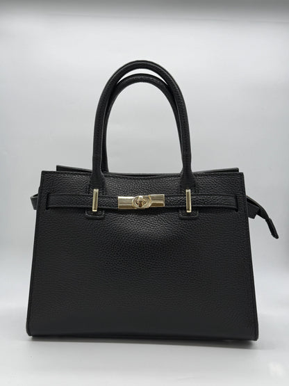 Mala de Mão em Pele | Bege, Castanho e Preto