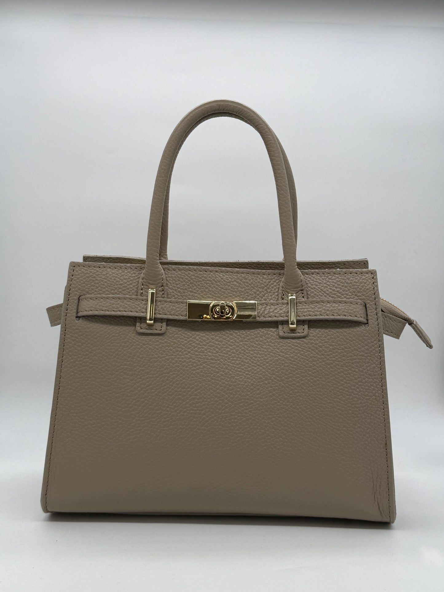 Mala de Mão em Pele | Bege, Castanho e Preto