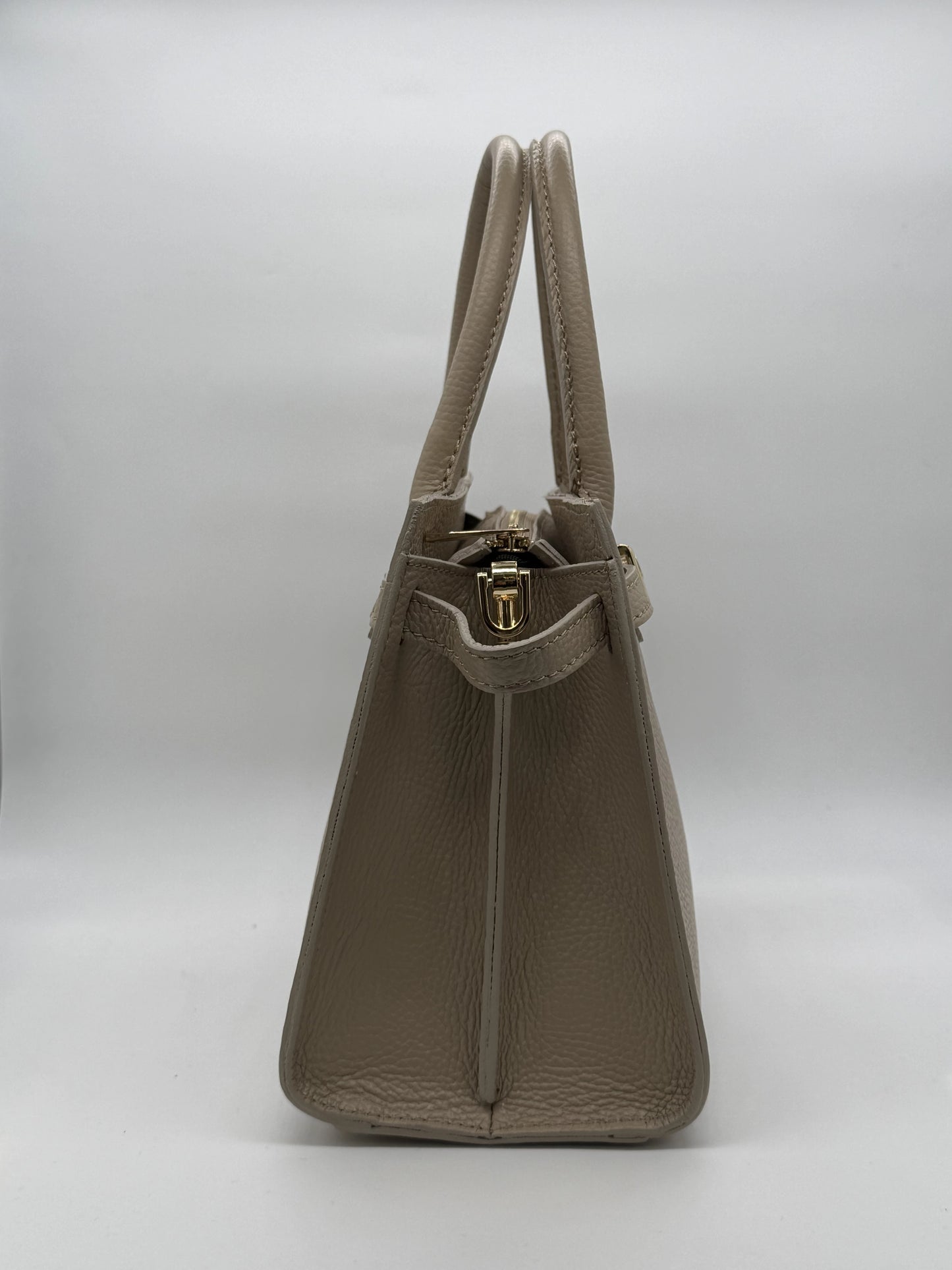 Mala de Mão em Pele | Bege, Castanho e Preto