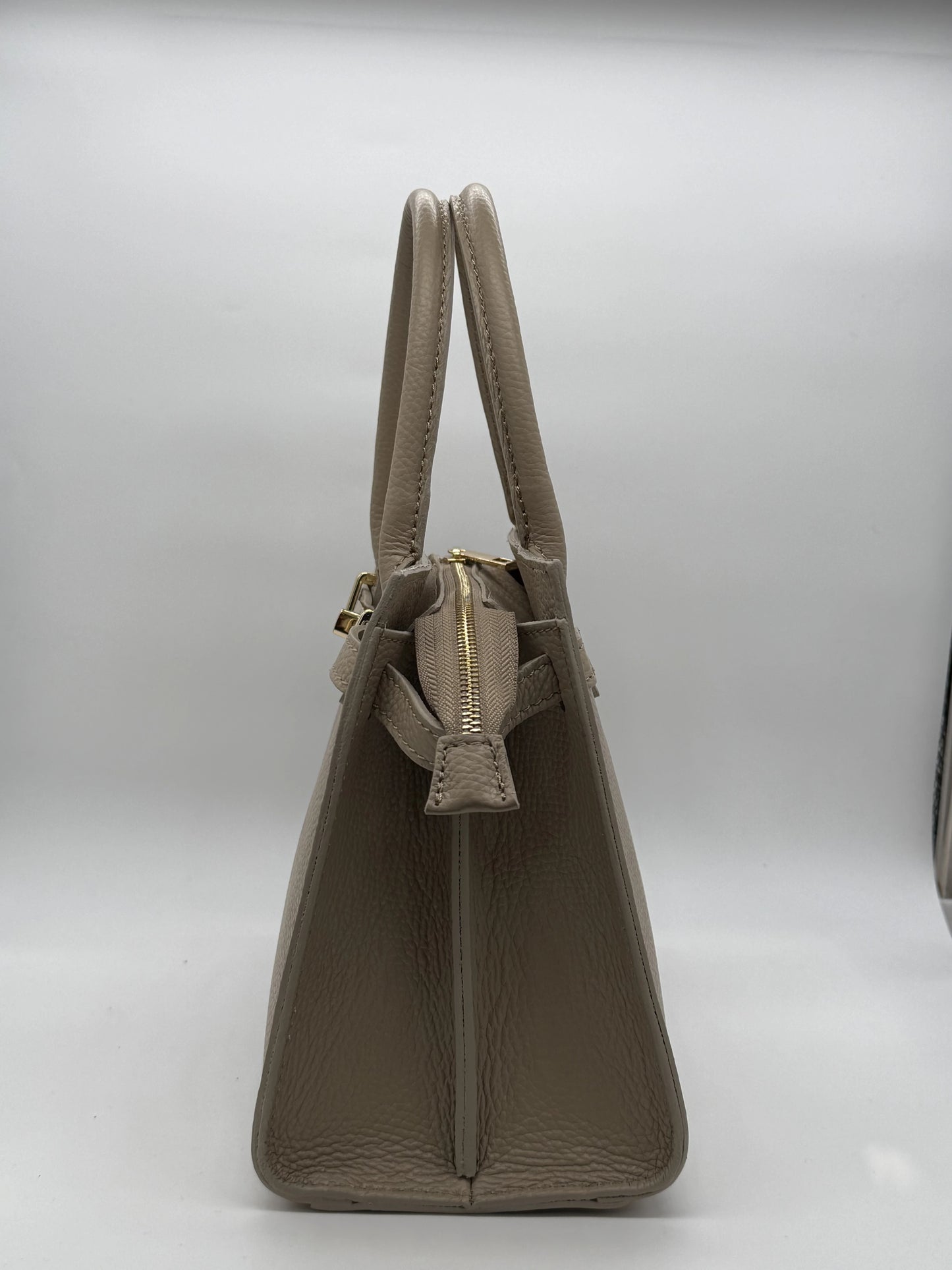 Mala de Mão em Pele | Bege, Castanho e Preto