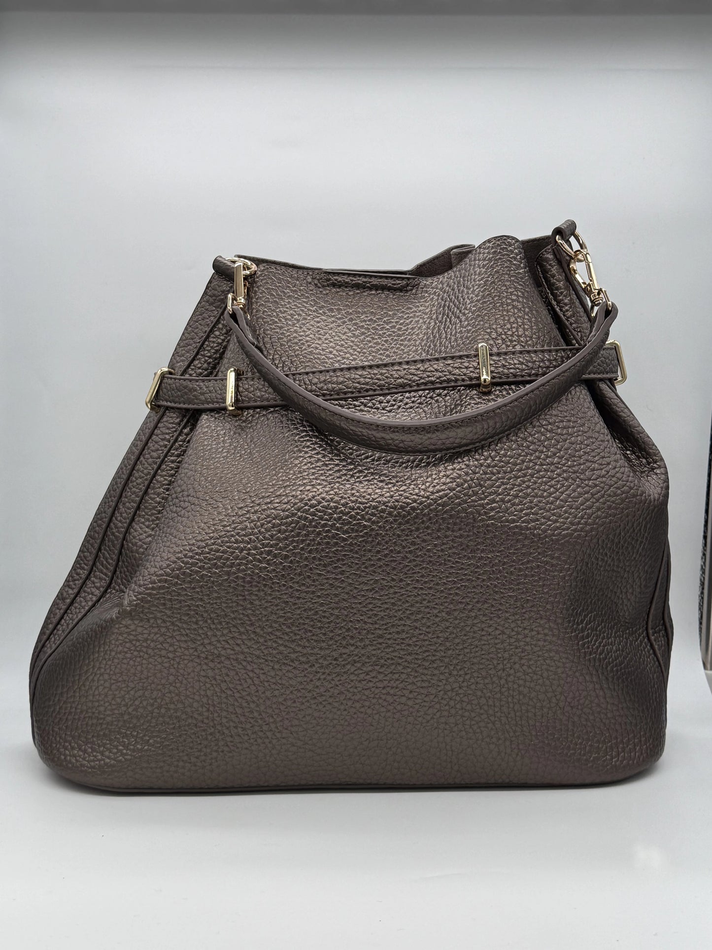 Mala Bucket Feminina em Pele| Camel, Bronze e Preto