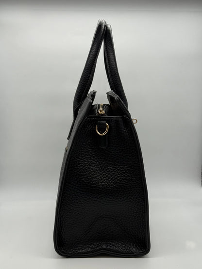 Mala de Pele Feminina com Fecho – Preto e Bordô