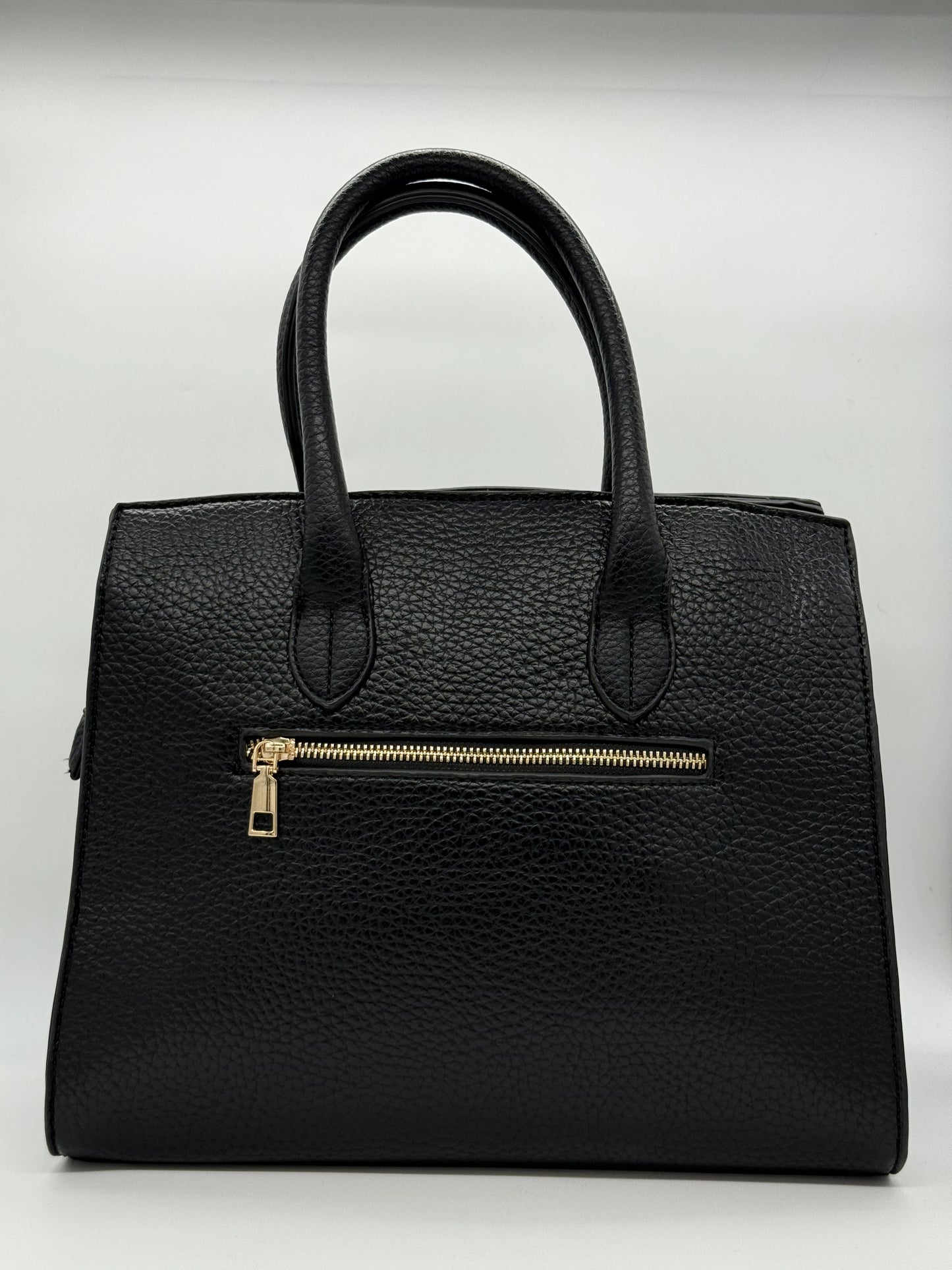 Mala de Pele Feminina com Fecho – Preto e Bordô