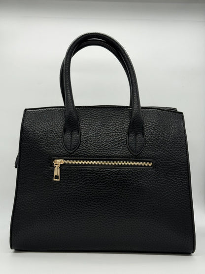 Mala de Pele Feminina com Fecho – Preto e Bordô