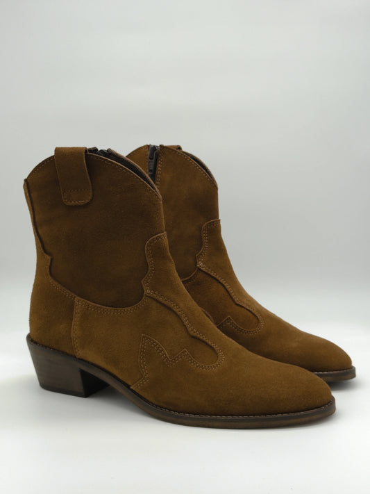 Botas vaqueras para mujer: bronce, camel y topo