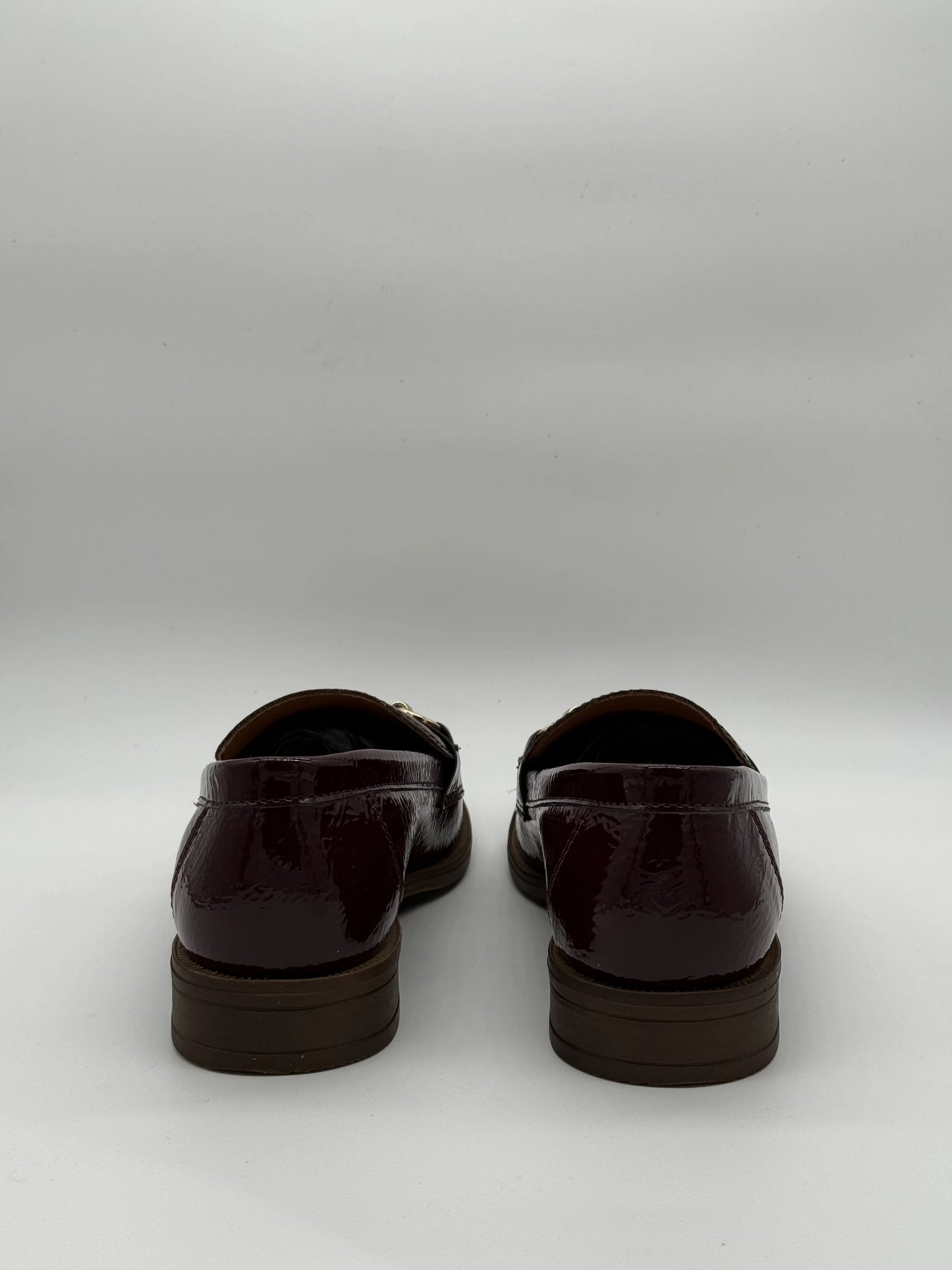Mocassins Elegantes em Pele Verniz Granate