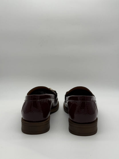 Mocassins Elegantes em Pele Verniz Granate