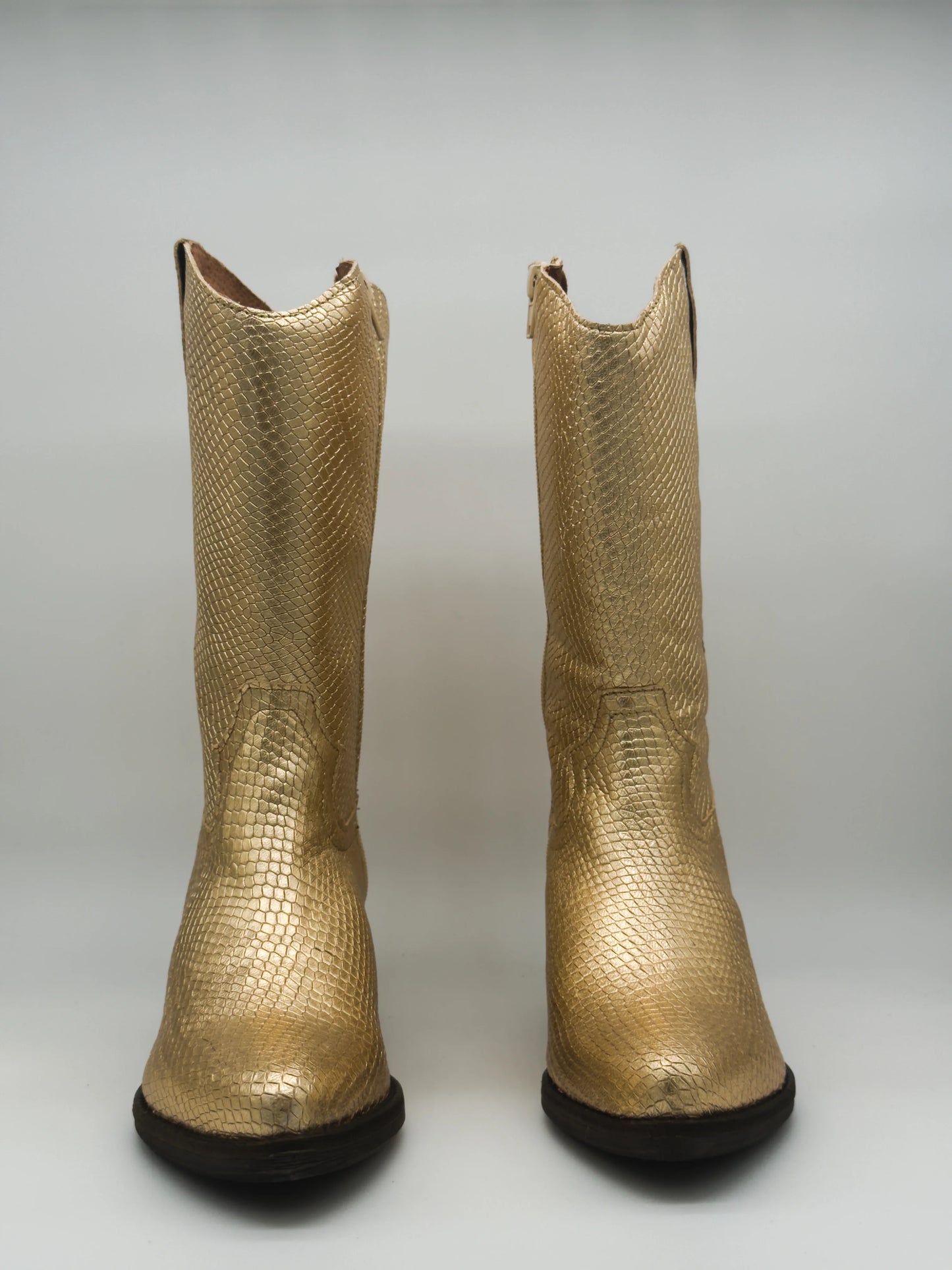 Botas Texanas Douradas Femininas