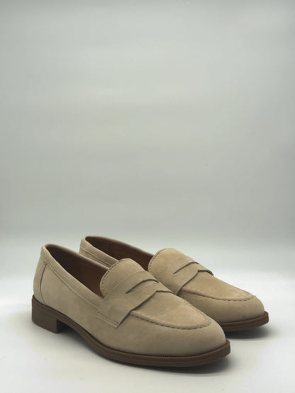 Mocasines clásicos para mujer con ala: negro, beige, rojo ladrillo y cereza