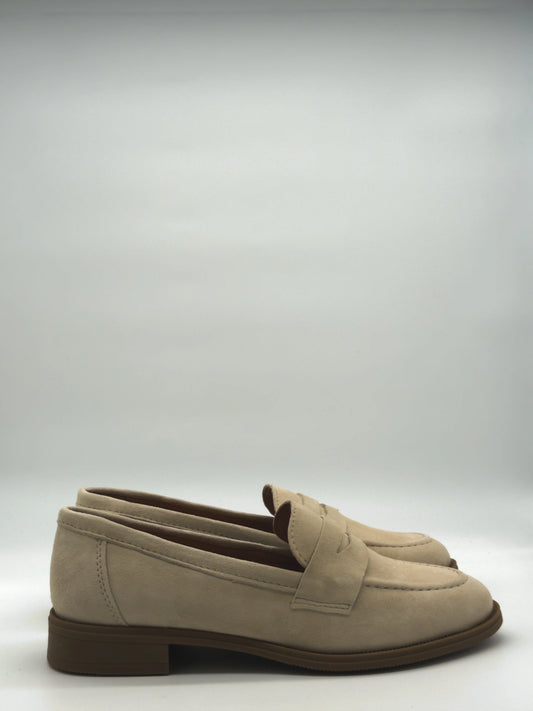 Mocasines clásicos para mujer con ala: negro, beige, rojo ladrillo y cereza