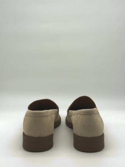 Mocasines clásicos para mujer con ala: negro, beige, rojo ladrillo y cereza