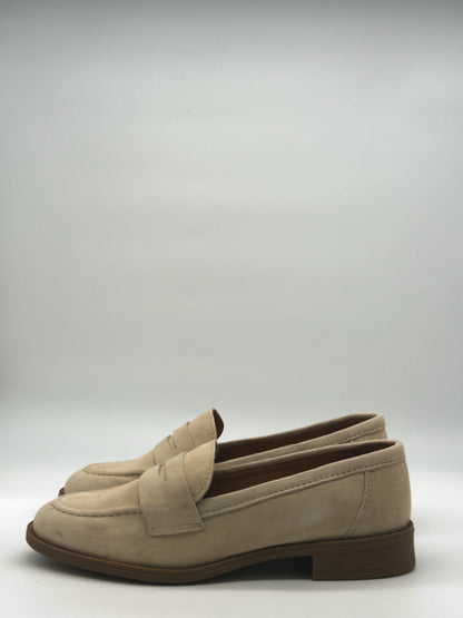 Mocasines clásicos para mujer con ala: negro, beige, rojo ladrillo y cereza