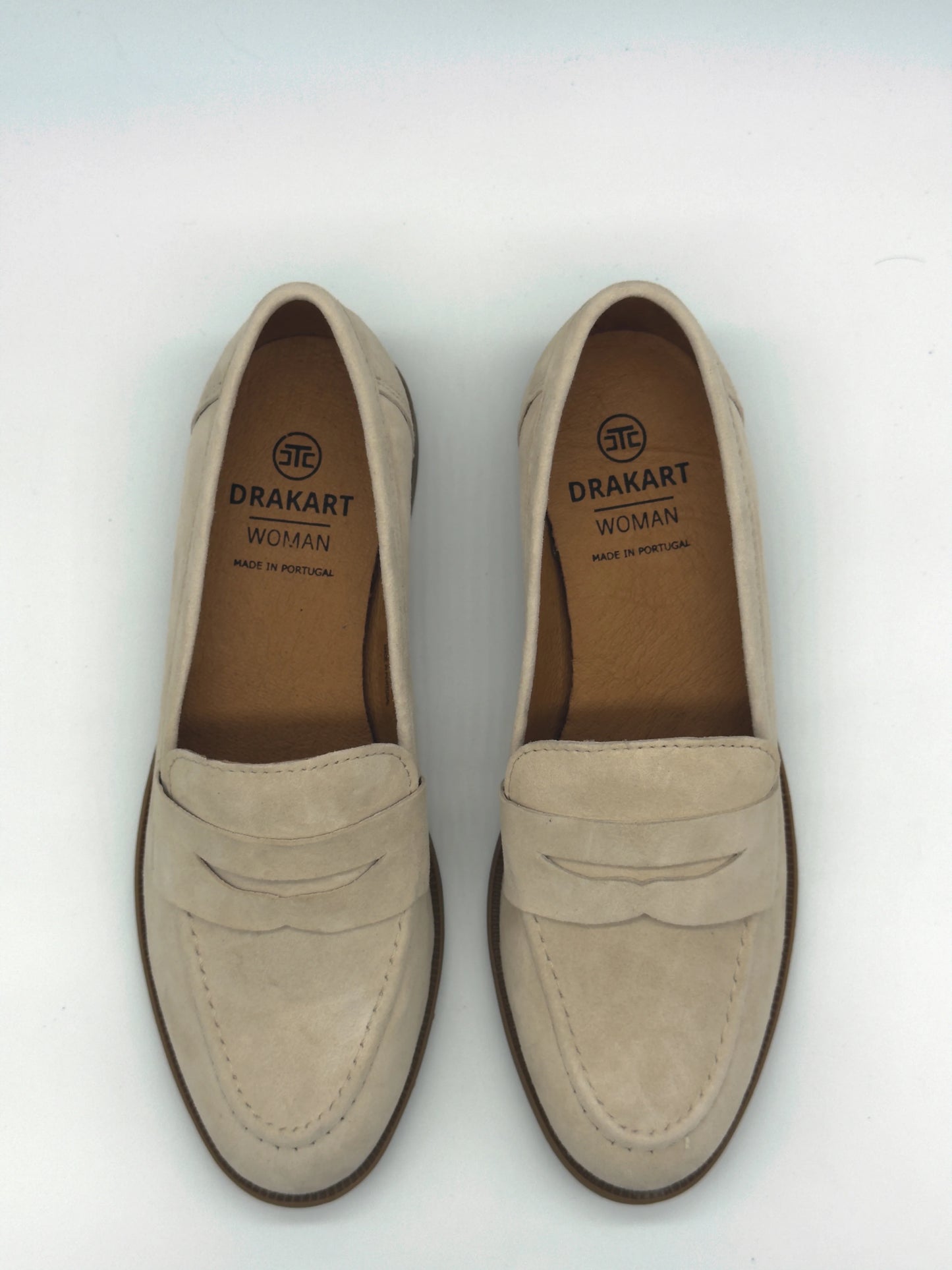 Mocasines clásicos para mujer con ala: negro, beige, rojo ladrillo y cereza