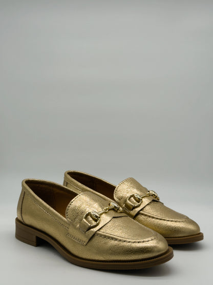 Mocasines de mujer con detalle metálico en varios colores