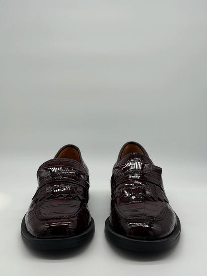 Mocassins de Mulher Elegantes em Bordo, Azul e Preto