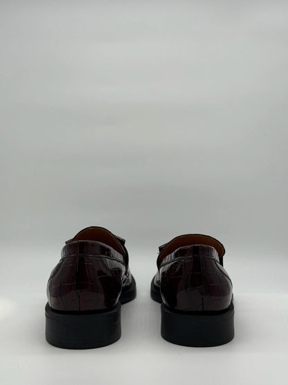 Mocassins de Mulher Elegantes em Bordo, Azul e Preto