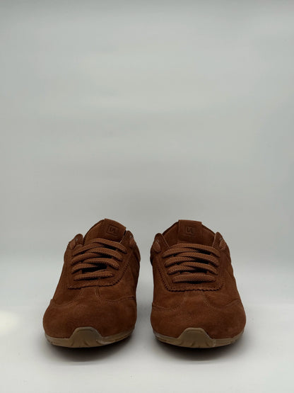 Sapatilhas Femininas Retro em Camurça Castanha