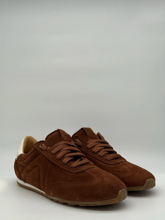 Sapatilhas Femininas Retro em Camurça Castanha