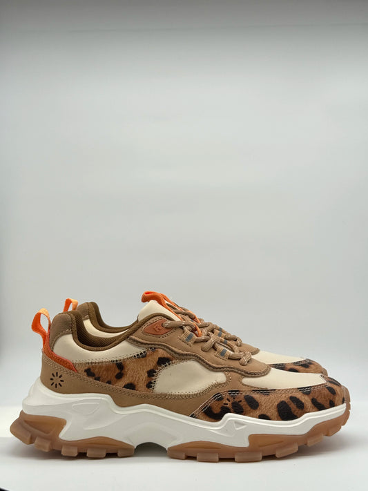 Zapatillas de tenis Atlas para mujer en color camel y caqui