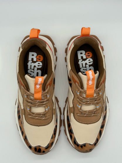 Zapatillas de tenis Atlas para mujer en color camel y caqui