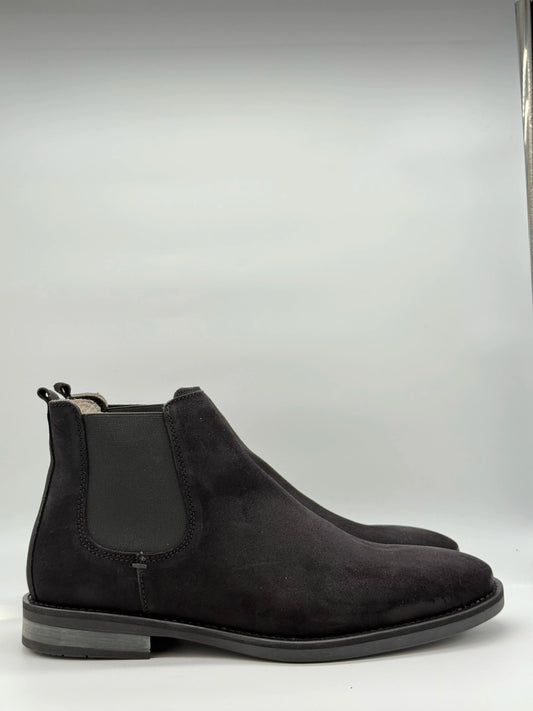 Botas Chelsea de ante para hombre en negro, marrón y camel