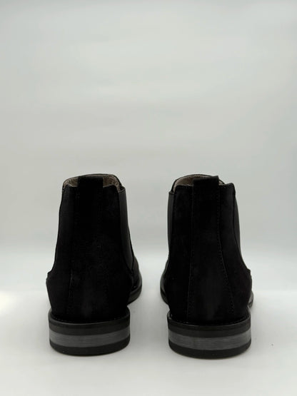 Botas Chelsea em Camurça de Homem em Preto, Castanho e Camel