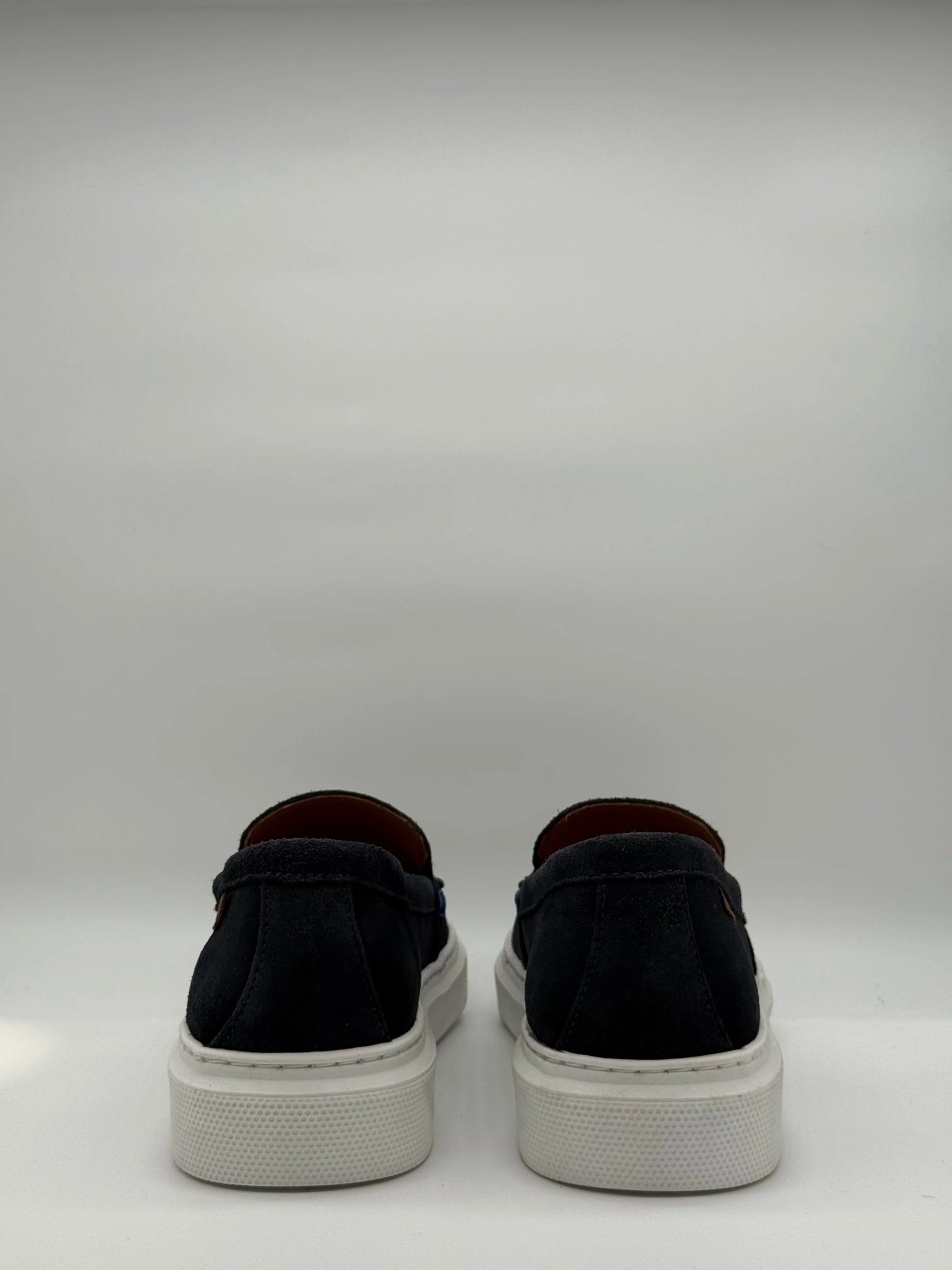 Sapatilhas Slip-On Homem Azul Marinho com Sola Branca