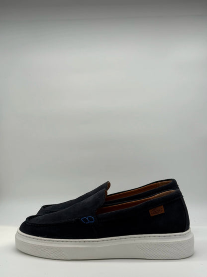 Sapatilhas Slip-On Homem Azul Marinho com Sola Branca