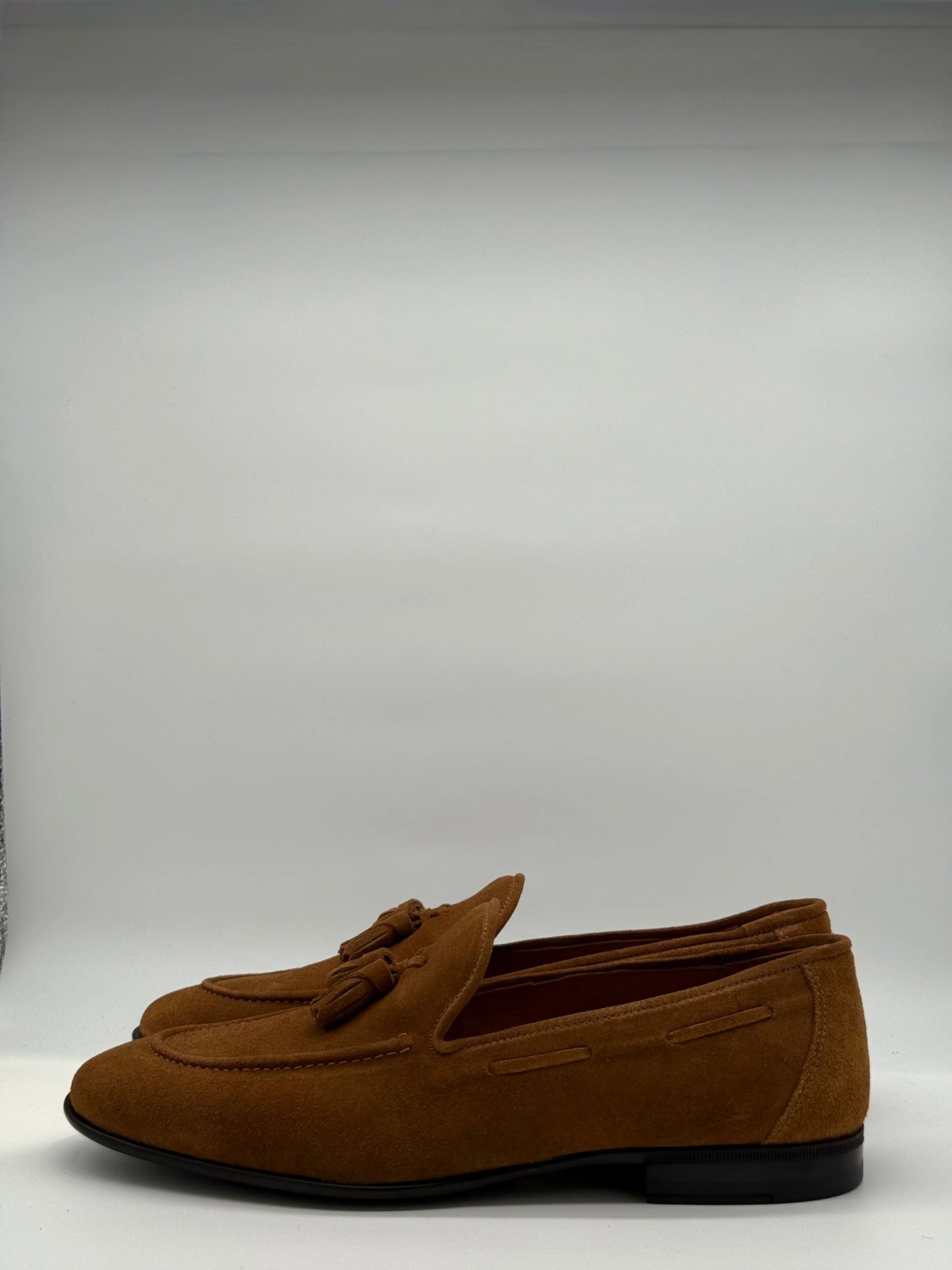 Mocassins Homem com Borlas Camel e Azul Marinho Clássicos