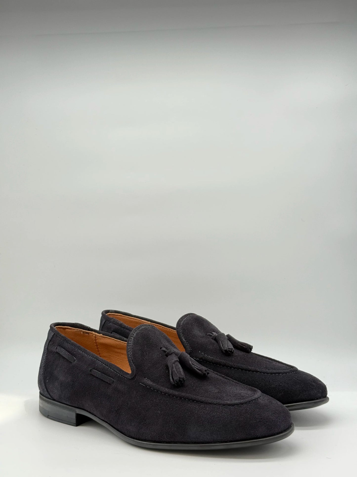 Mocassins Homem com Borlas Camel e Azul Marinho Clássicos